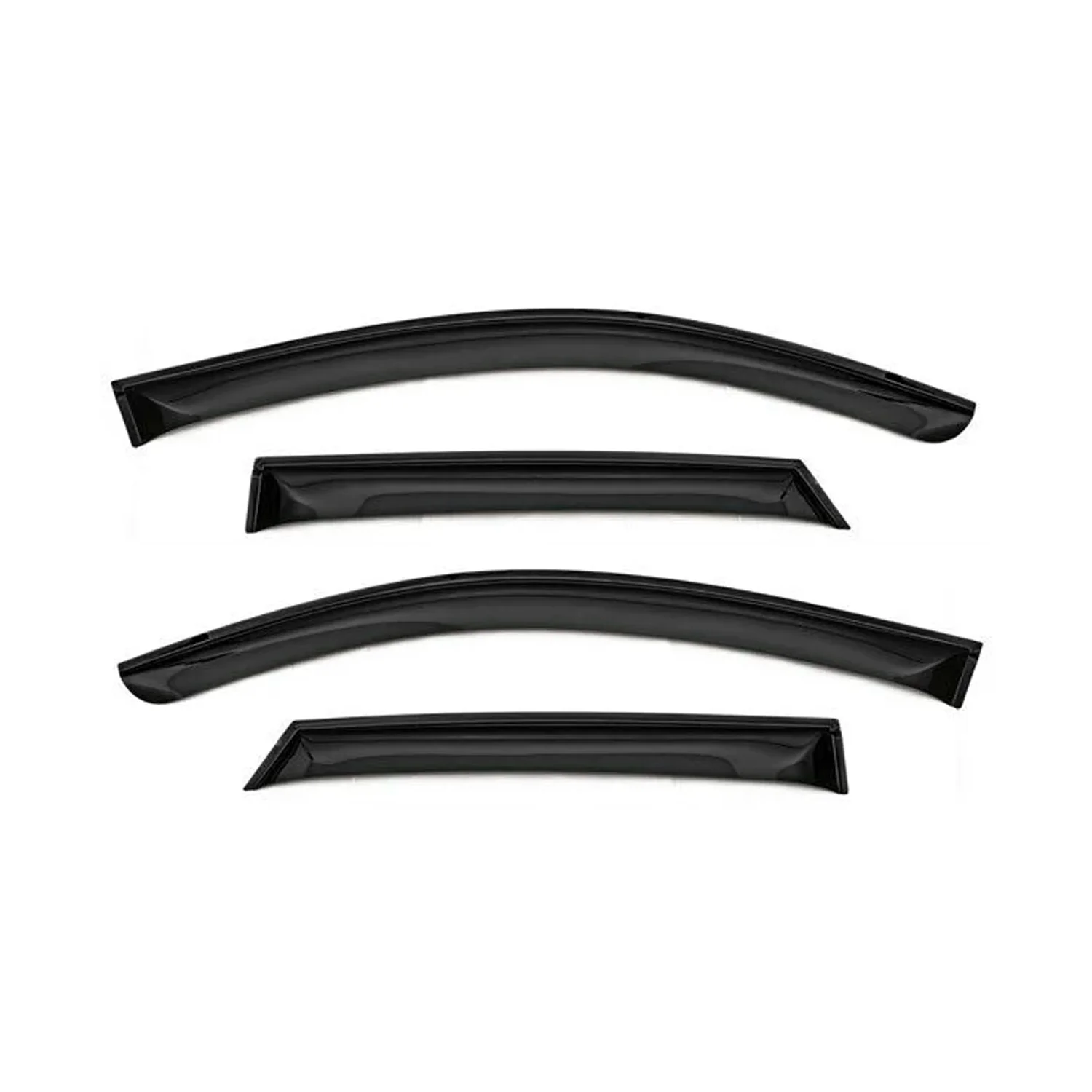 2013-2018 Hyundai Santa Fe Window Visor Vent Rain Deflector 4Pcs Smoke - Image 2