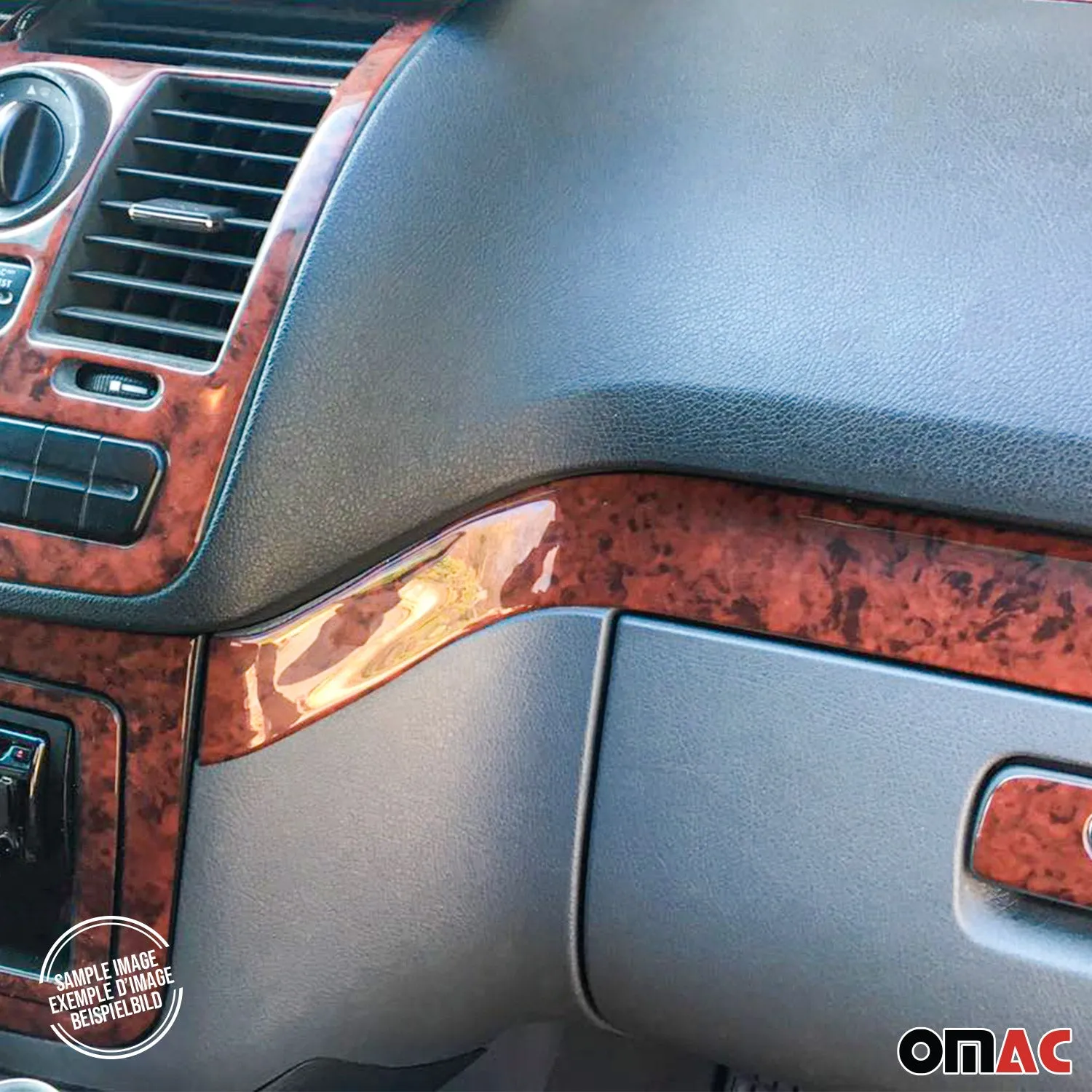 2010-2013 Ford Transit Connect Wooden Look Dashboard Console Trim Kit 32 Pcs - Image 4